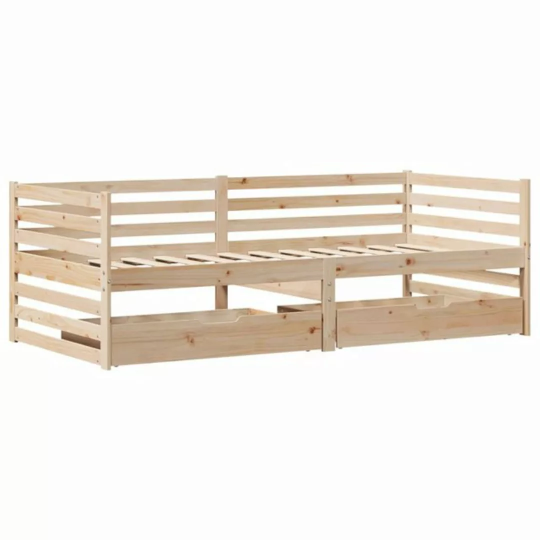 vidaXL Bett Tagesbett mit Schubladen 90x200 cm Massivholz Kiefer günstig online kaufen