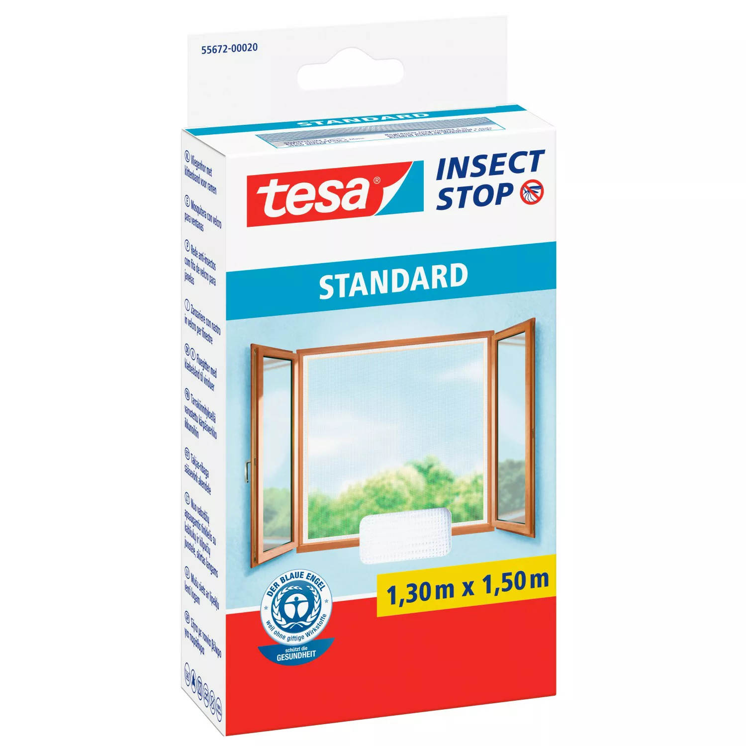 Tesa Insect Stop Fliegengitter Standard mit Klettband 150 cm x 130 cm Weiß günstig online kaufen