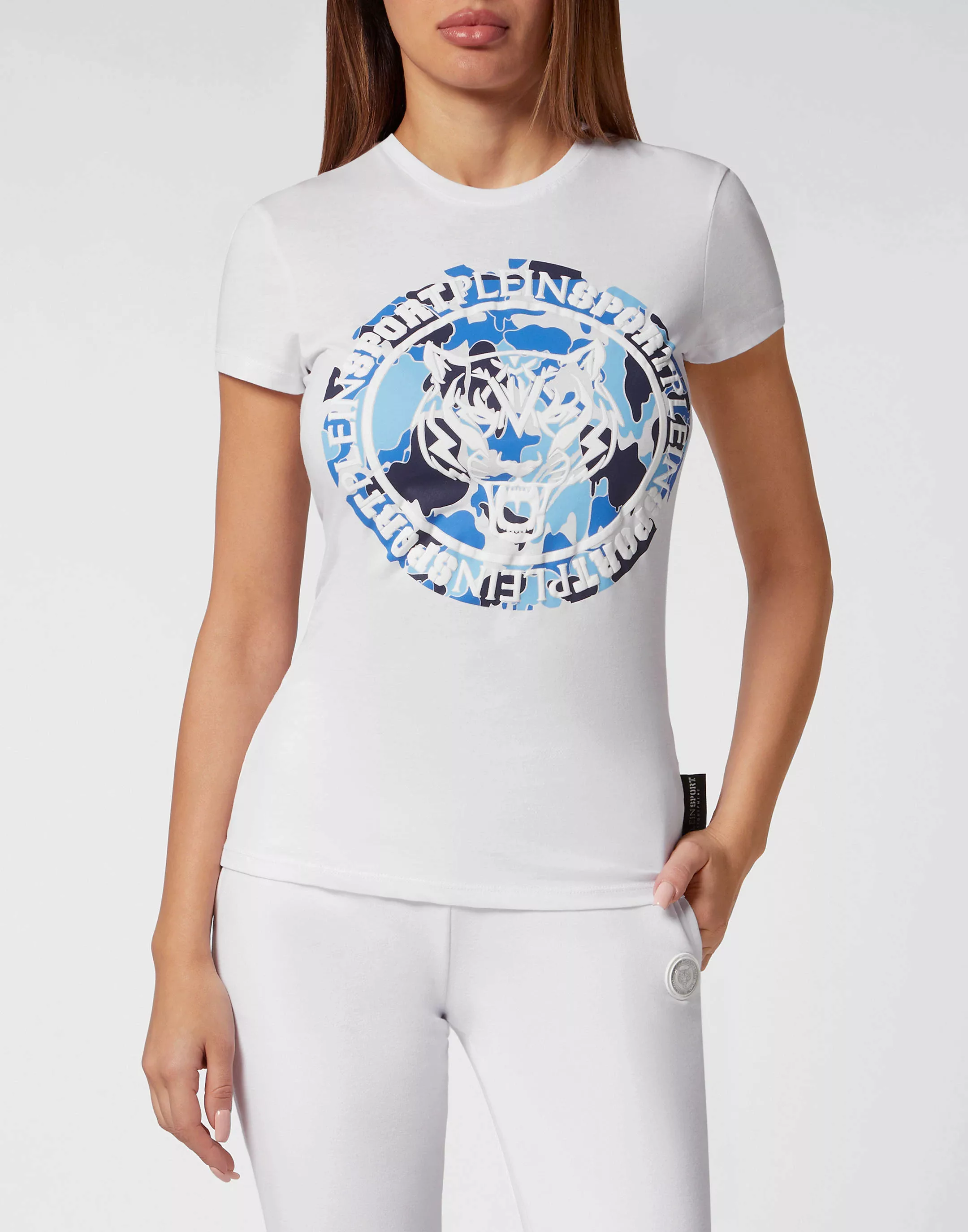 PLEIN SPORT T-Shirt "T-Shirt Slim Fit Carbon Tiger" günstig online kaufen