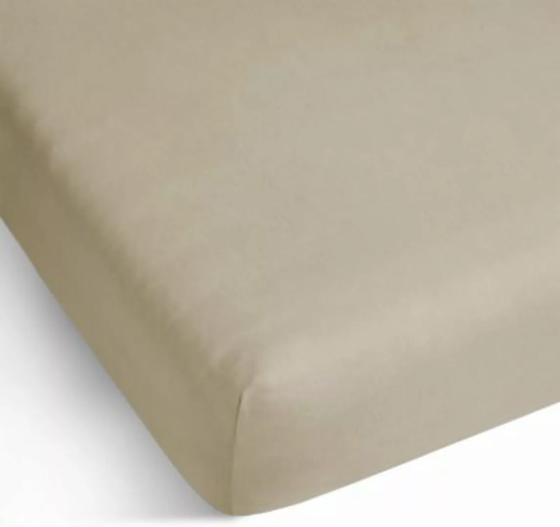 Aspero® Baumwoll-Spannbettlaken Natal Bettlaken beige Gr. 180-200 x 200 günstig online kaufen