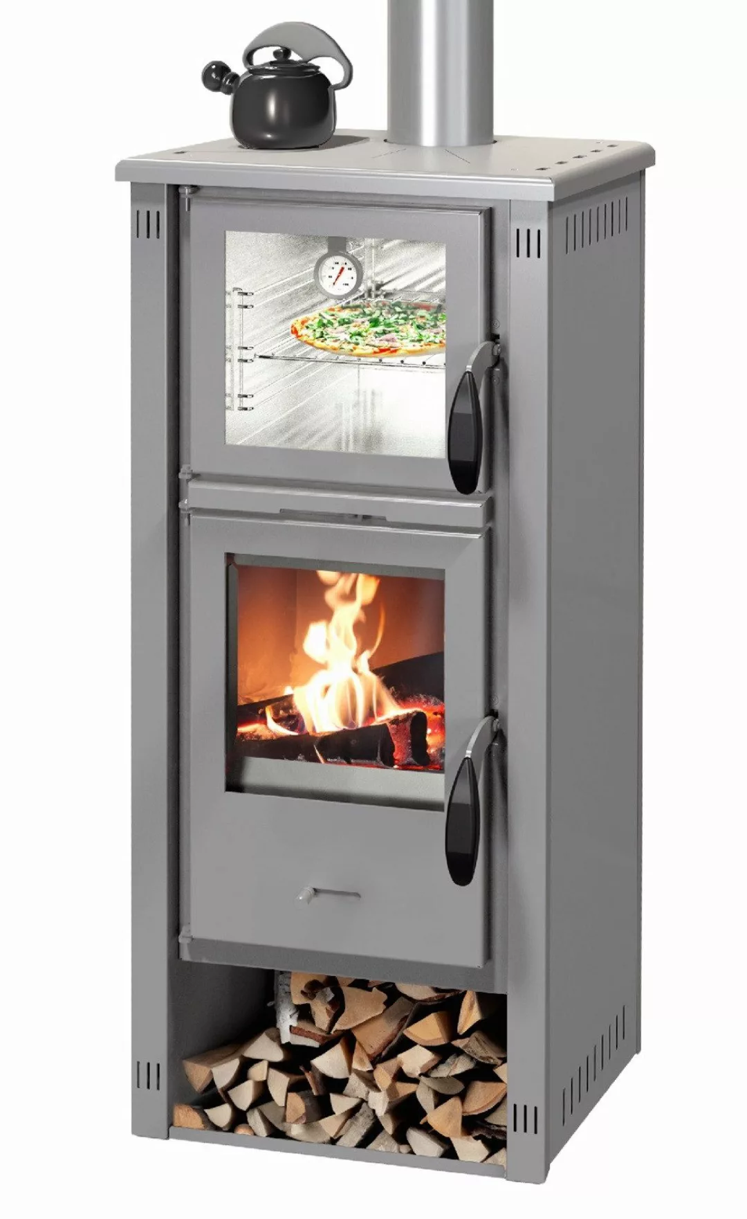 ECOfoxx Kaminofen Pella SG Metall grau günstig online kaufen