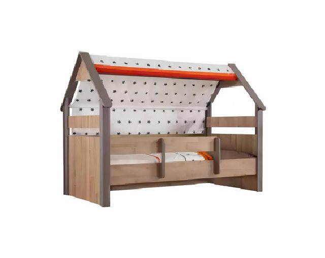 Xlmoebel Bett Braunes Holz Kinderbett mit Bettrahmen für das Kinderzimmer - günstig online kaufen