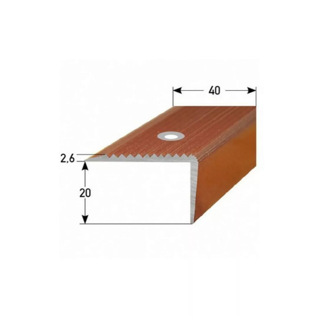 Treppenkante "Marina" / Treppenkantenprofil / Winkelprofil (Größe 20 mm x 4 günstig online kaufen