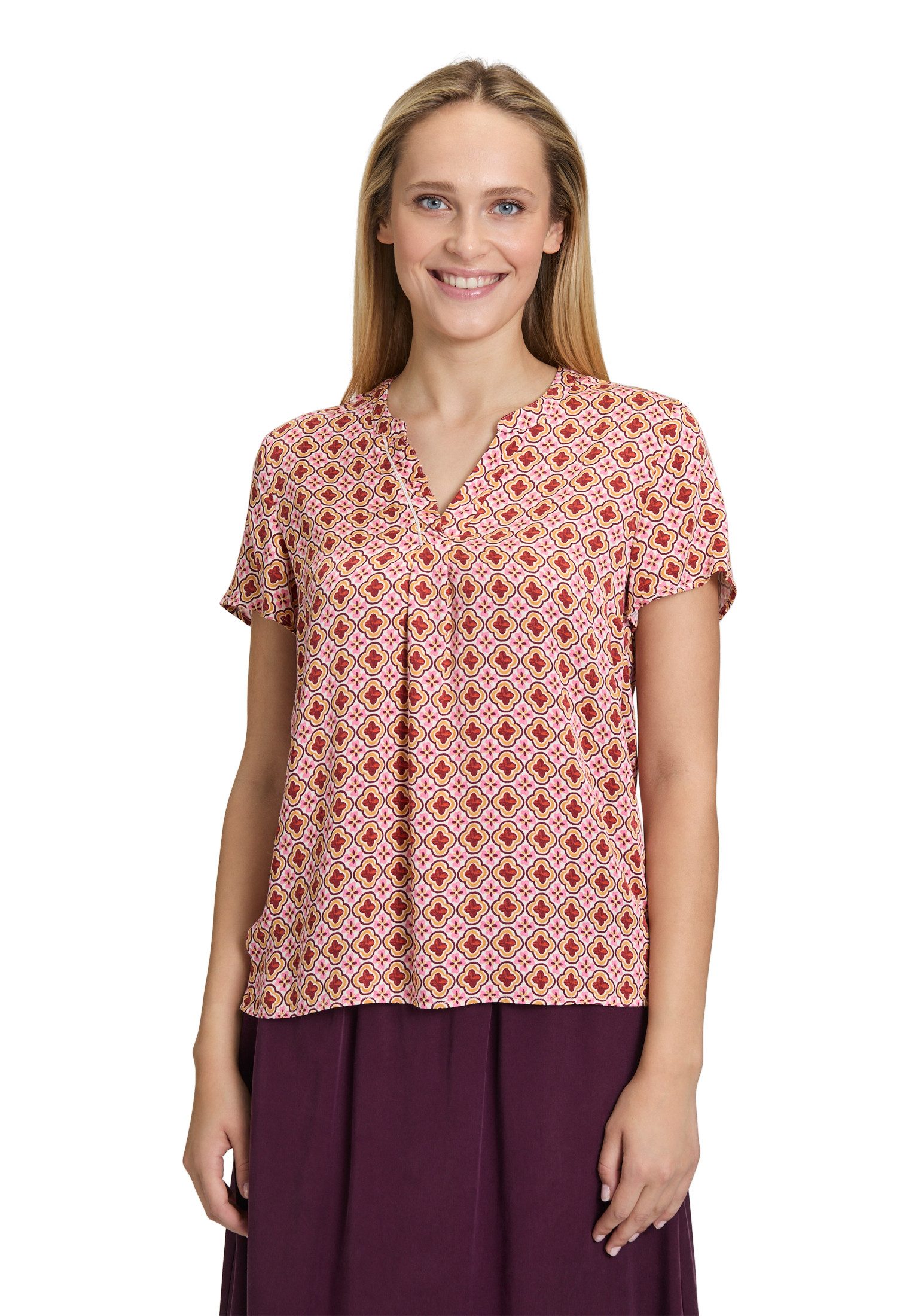 Cartoon Shirtbluse Cartoon Blusenshirt mit Rüschen günstig online kaufen