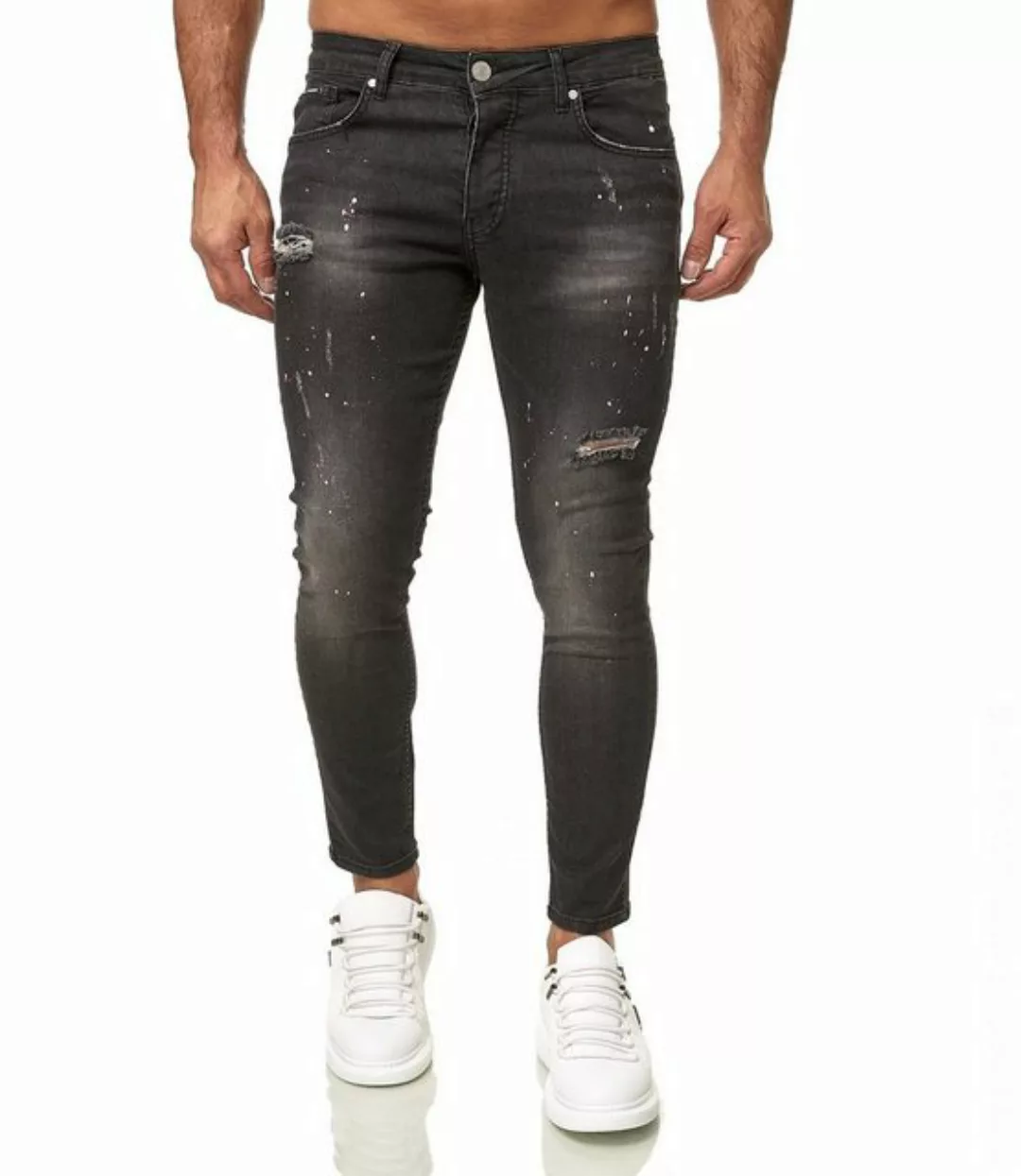 Black Island Skinny-fit-Jeans Herren Skinny Fit Jeans in lässigen Farben günstig online kaufen