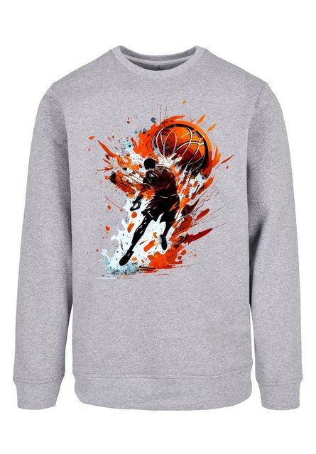 F4NT4STIC Kapuzenpullover Basketball Splash Orange Sport CREW Print günstig online kaufen