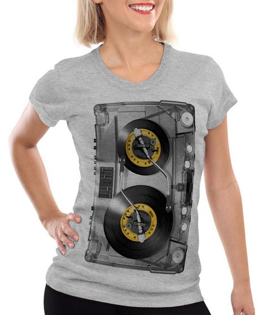 style3 T-Shirt DJ Tape mc musik disco 80er 90er retro kassette analog CD günstig online kaufen