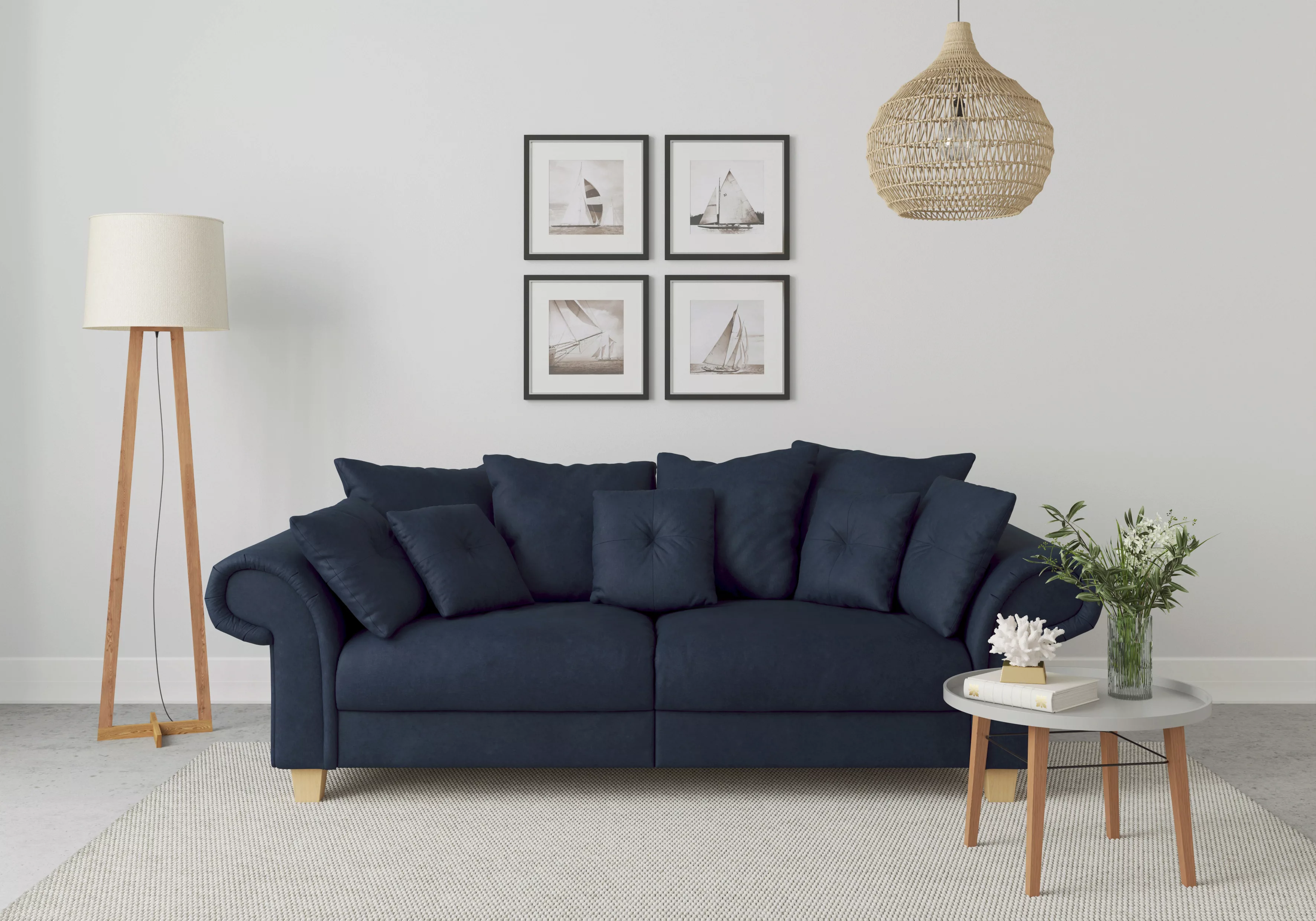 Home affaire Big-Sofa "Queenie Megasofa", (2 St.), mit weichem Sitzkomfort günstig online kaufen