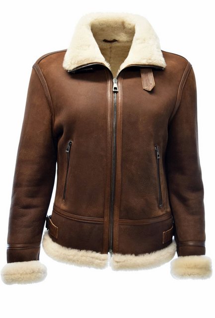 Zimmert Leather Lederjacke Svenja Lammfelljacke Rustik Marrone Braun Nappie günstig online kaufen