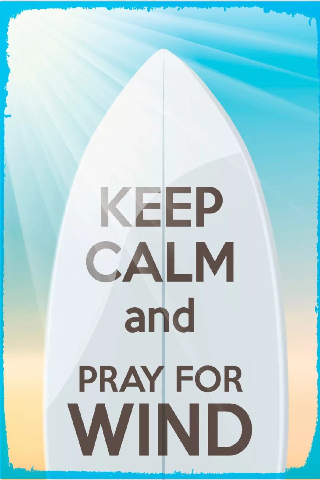 queence Metallbild "Pray for Wind", Strand, (1 St.), Stahlschild, Blechschi günstig online kaufen