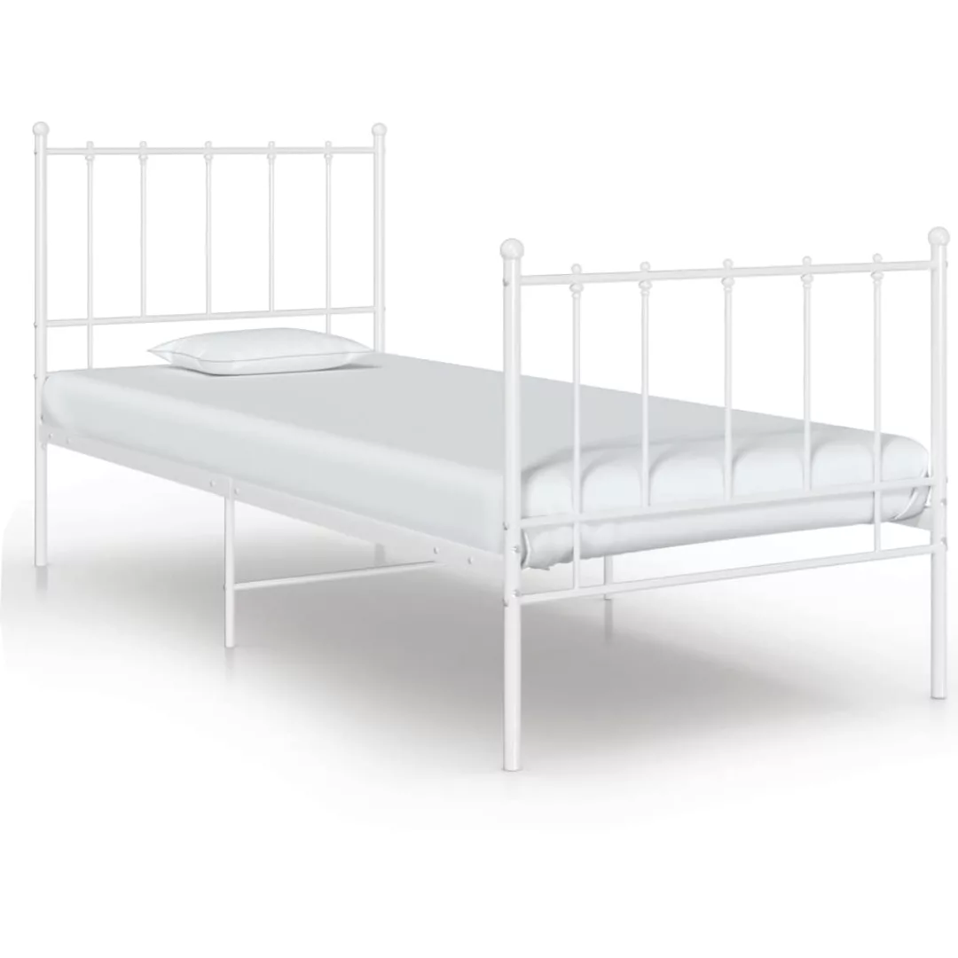 Bett Weiß Metall 90x200 Cm günstig online kaufen
