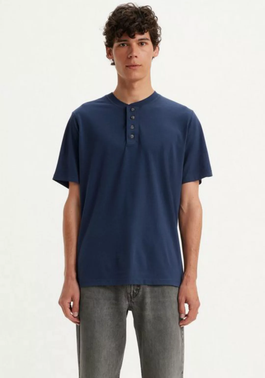 Levi's® Rundhalsshirt SS 4 BUTTON HENLEY mit Knopfleiste günstig online kaufen