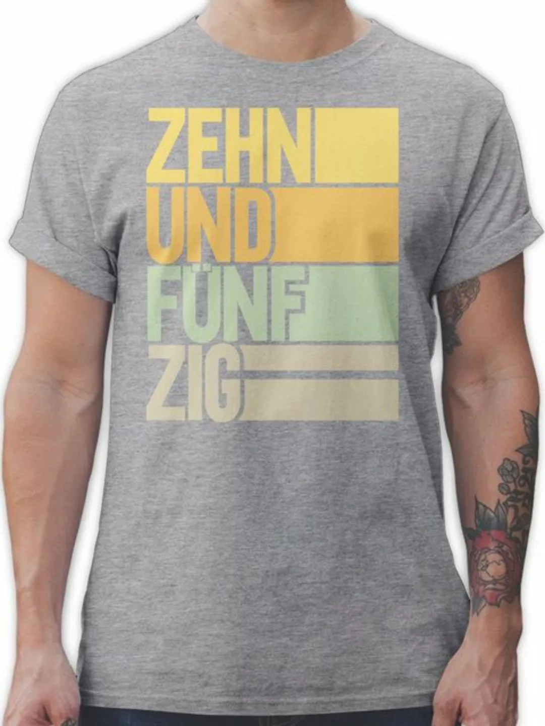 Shirtracer T-Shirt Zehnundfünfzig 60. Geburtstag günstig online kaufen