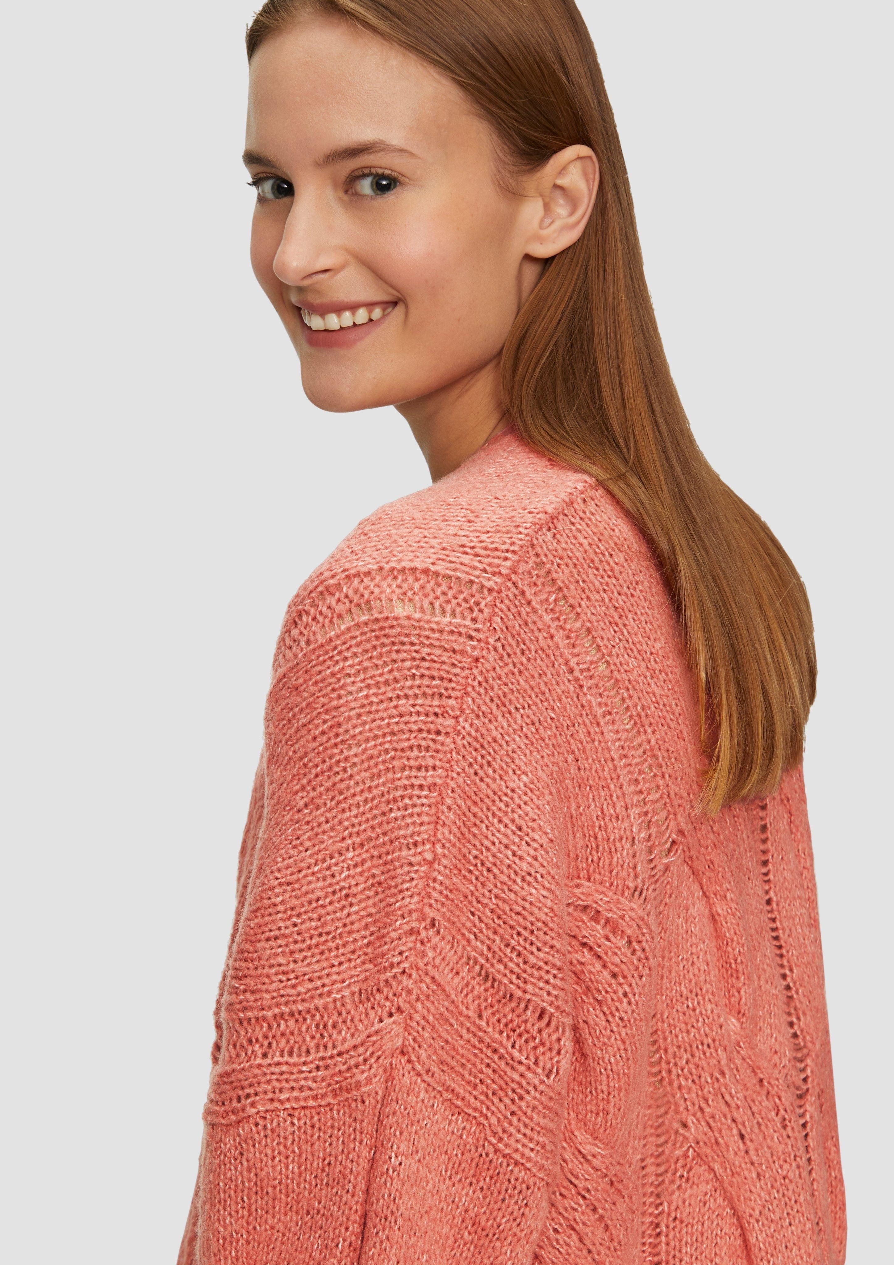 s.Oliver Strickjacke Strickjacke mit Zopfmuster im günstig online kaufen