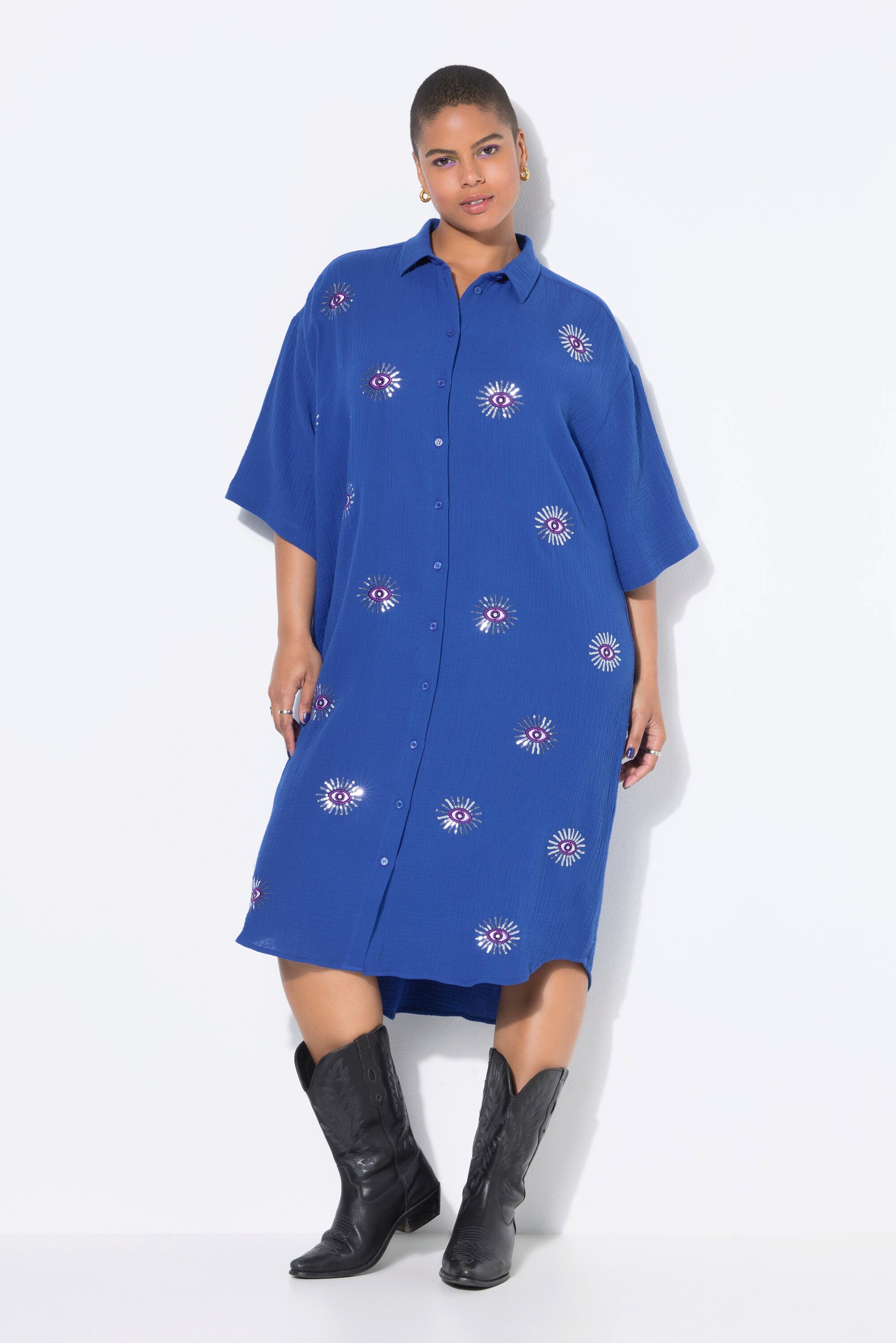 Studio Untold Midikleid Midikleid oversized Musselin günstig online kaufen