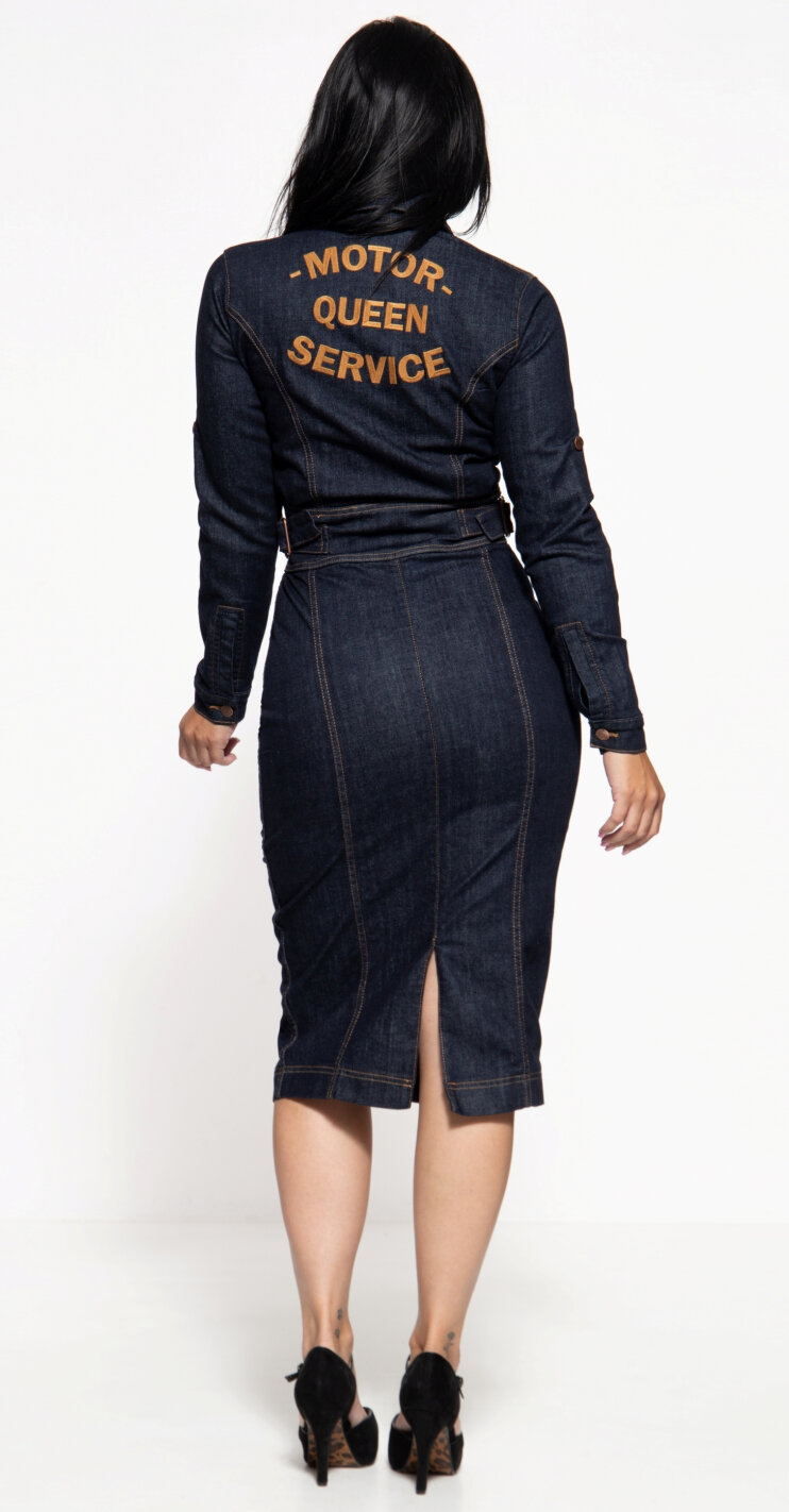 Denim Pencilkleid Motor Queen Service günstig online kaufen