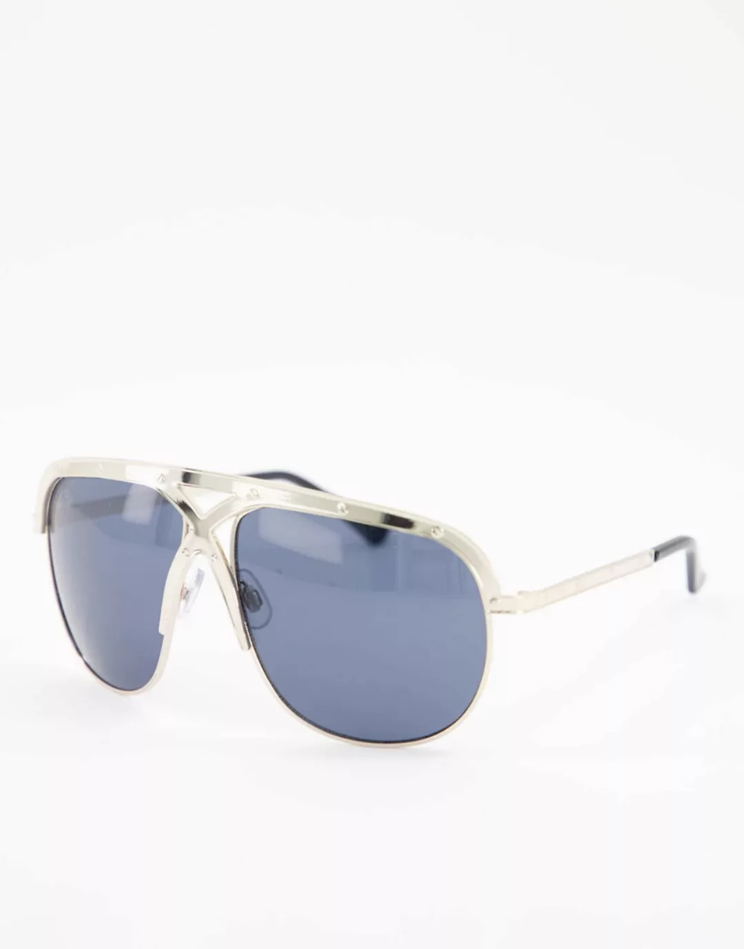 Jeepers Peepers – Sonnenbrille mit überkreuztem Detail an den Gläsern-Goldf günstig online kaufen