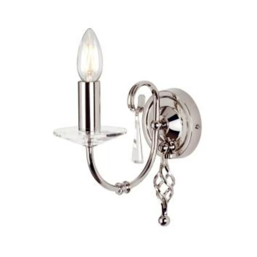 Wandlampe CANDELA in Nickel mit Kristall Klassisch günstig online kaufen