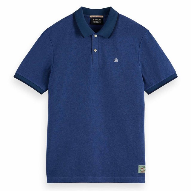 Scotch And Soda Melange Poloshirt Dunkelblau - Größe XXL günstig online kaufen