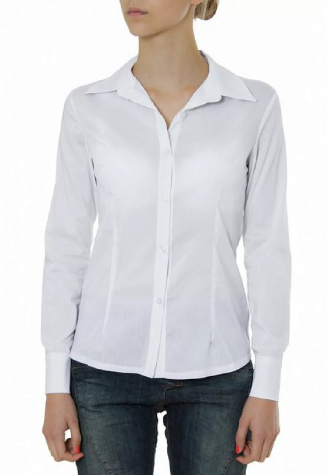 Caspar Shirtbluse CASPAR BLU010 Damen schlichte elegante Bluse / Hemdbluse günstig online kaufen