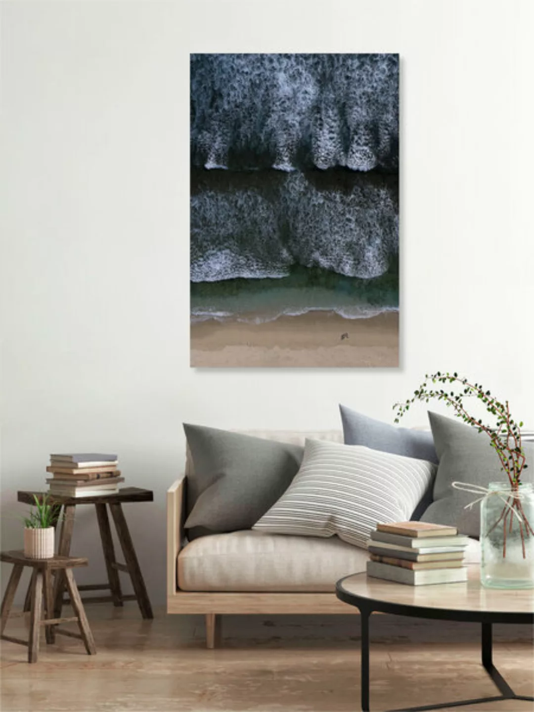 Poster / Leinwandbild - The Walk On a Calm Beach günstig online kaufen