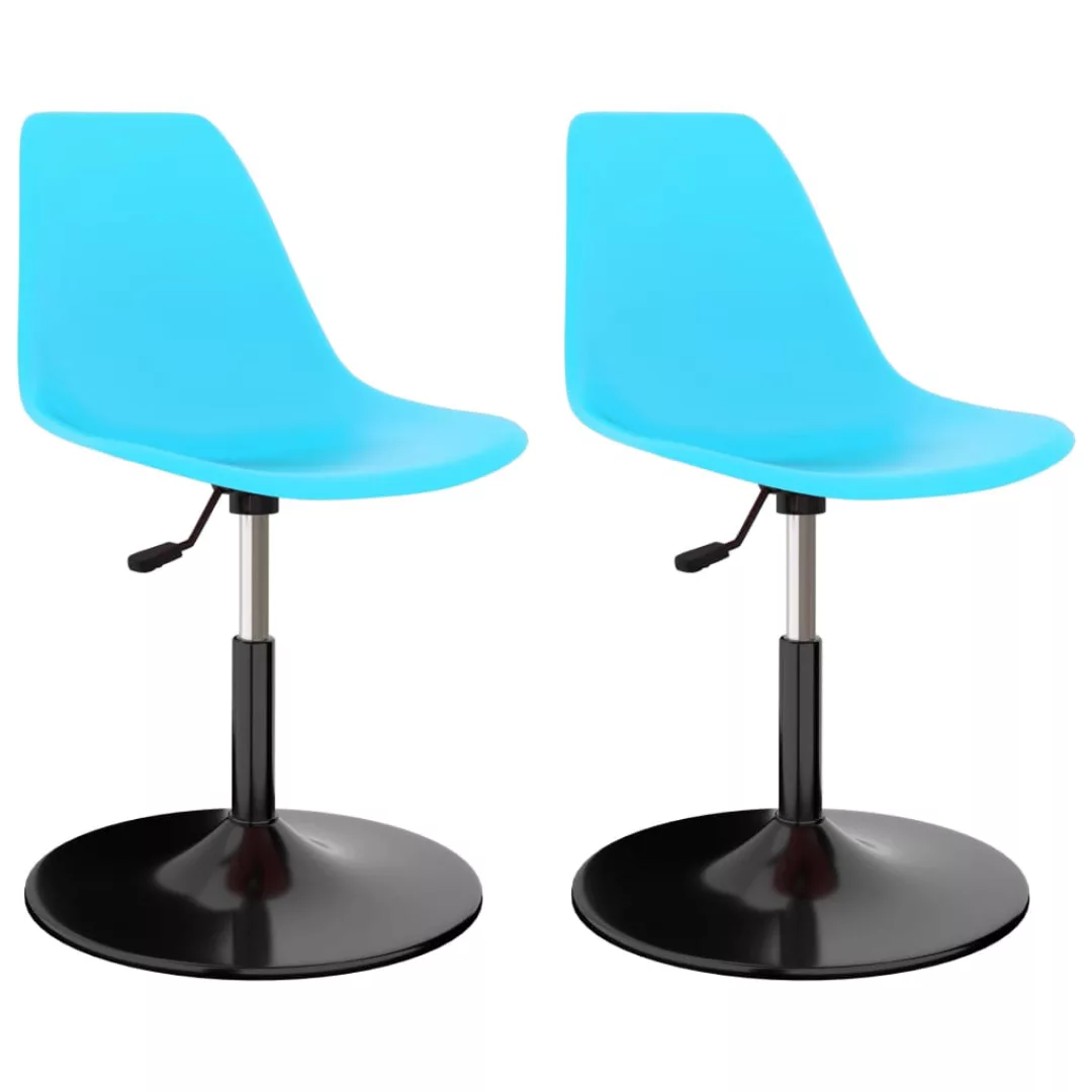 Drehbare Esszimmerstühle 2 Stk. Blau Pp günstig online kaufen