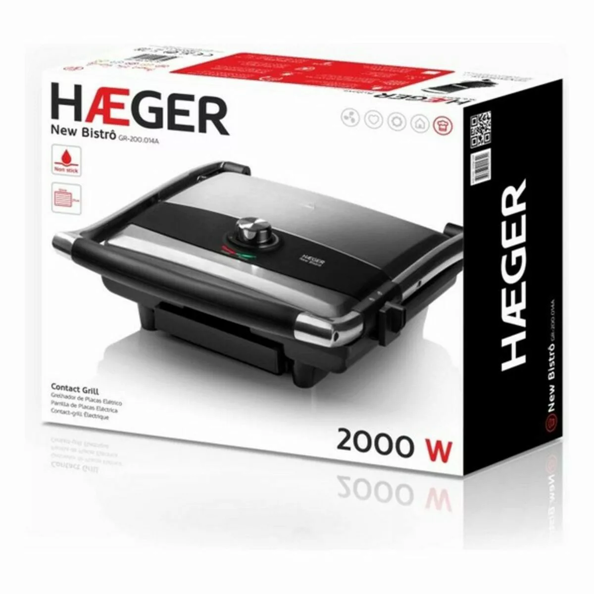 Elektrogrill Haeger New Bistrô 2000 W günstig online kaufen