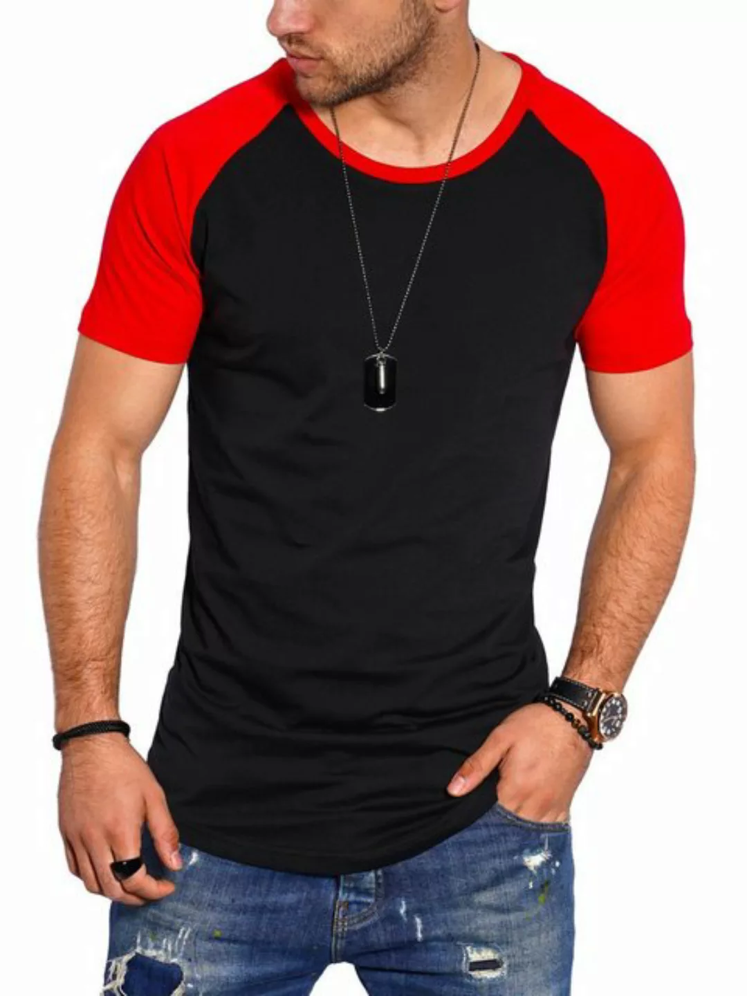Style-Division T-Shirt SDBOISE Basic im Raglan-Stil günstig online kaufen