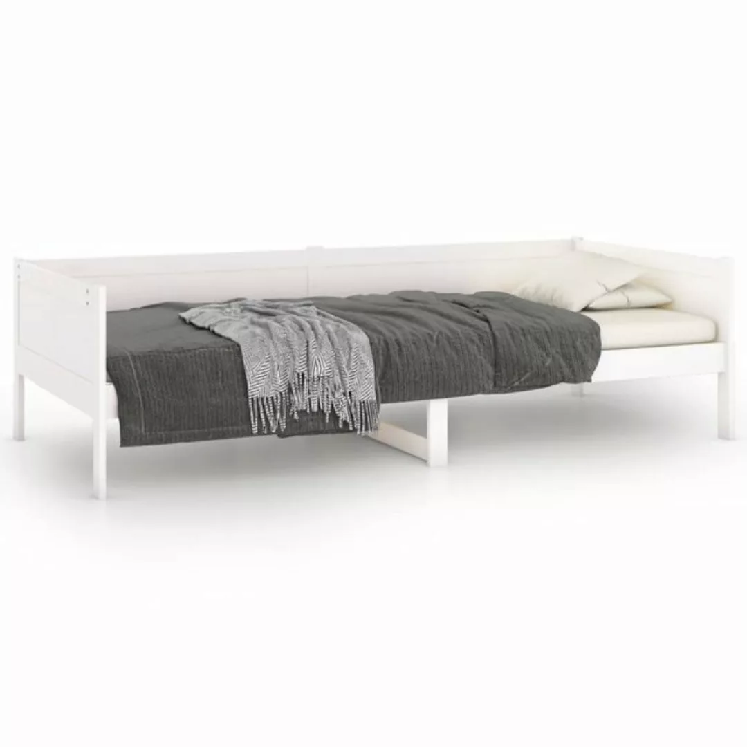 vidaXL Bett Tagesbett Weiß Massivholz Kiefer 90x200 cm günstig online kaufen
