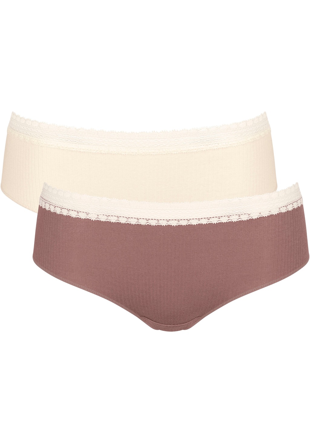 sloggi Hipster "GO Ribbed", (2er Pack), Feinripp, Stretch-Spitze, Baumwollm günstig online kaufen