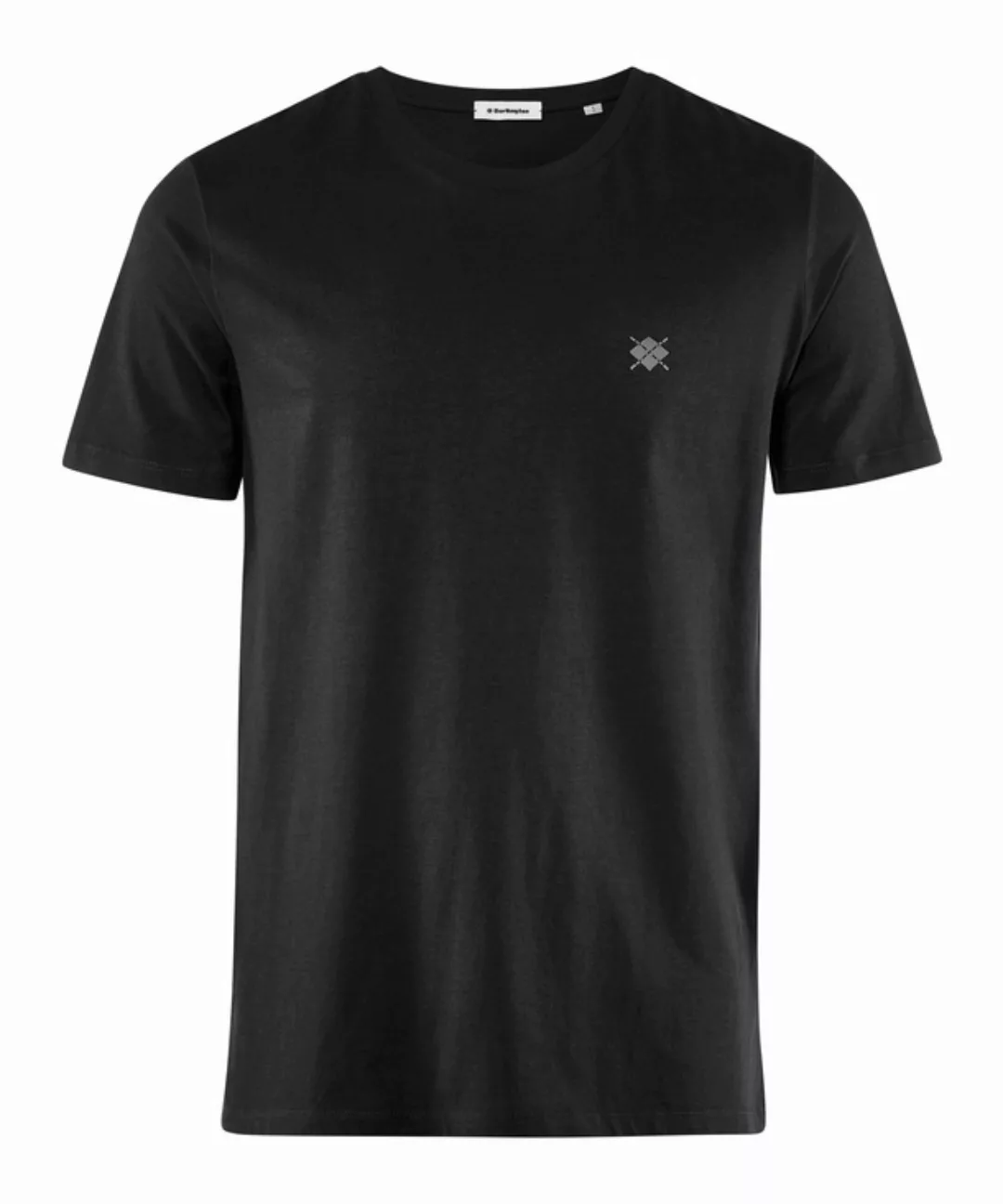 Burlington Herren T-Shirt Rundhals, L, Schwarz, Raute, Baumwolle, 2169003-3 günstig online kaufen