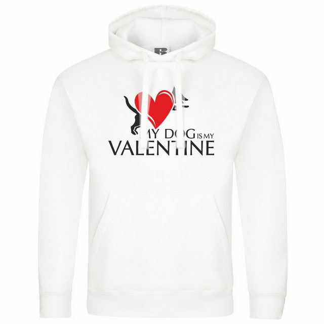 deinshirt Kapuzenpullover Herren Kapuzenpullover My Dog is my Valentine Mit günstig online kaufen