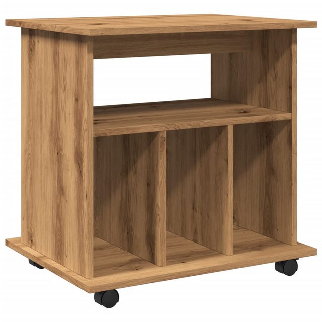 vidaXL Fächerschrank Rollcontainer Artisan-Eiche 60x45x60 cm Holzwerkstoff günstig online kaufen