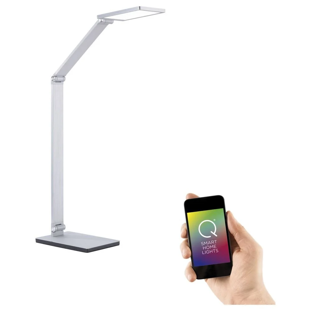 Q-Smart LED Tischleuchte Q-Hannes in Silber tunale white inkl. Fernbedienun günstig online kaufen