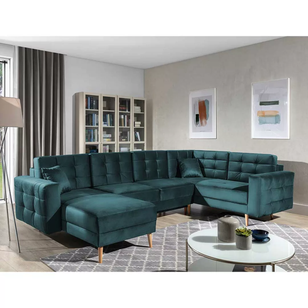 Wohnlandschaft Ecksofa mit Schlaffunktion und Bettkasten günstig online kaufen