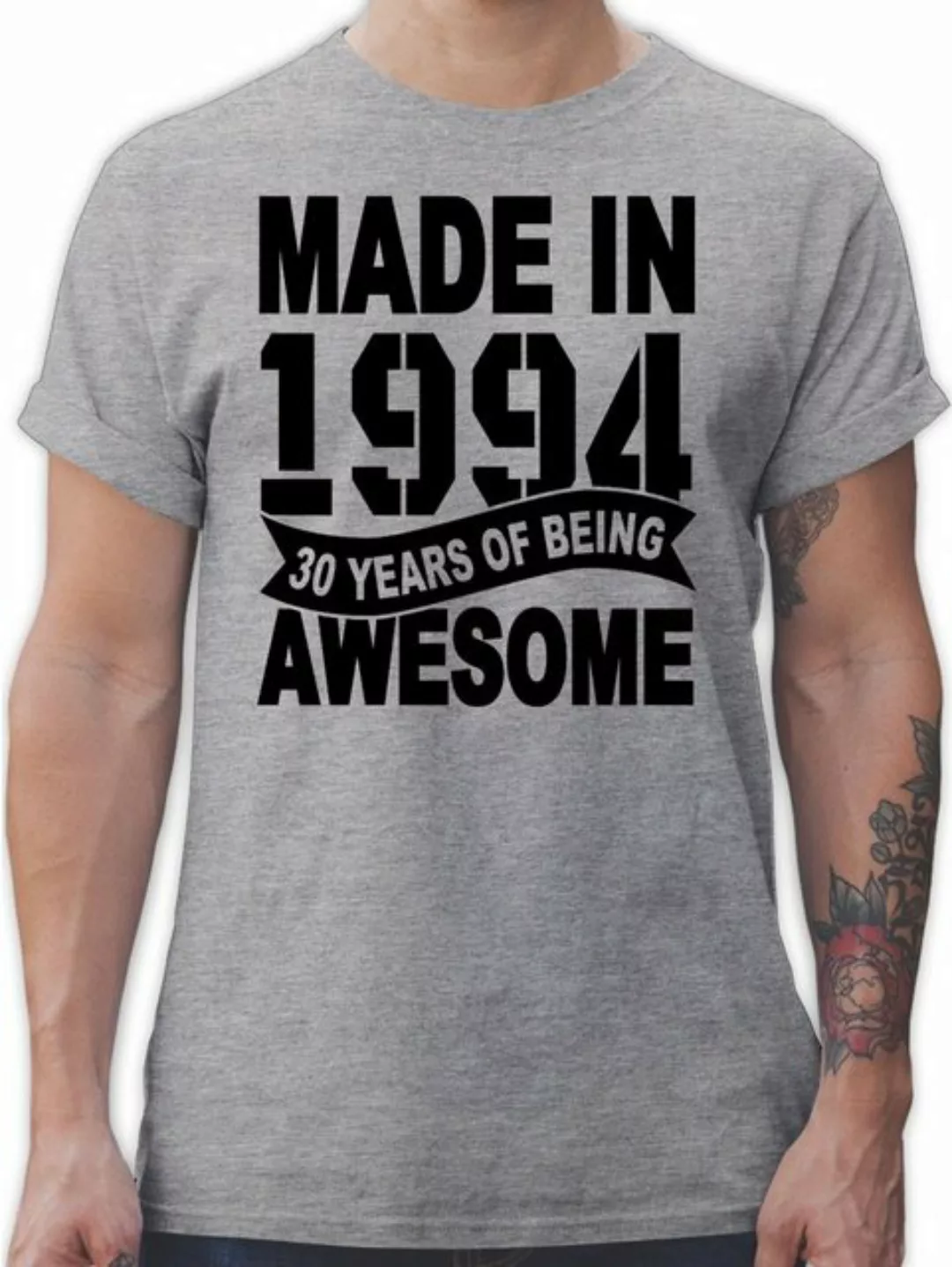 Shirtracer T-Shirt Made in 1994 Thirty years of being awesome schwarz 30. G günstig online kaufen