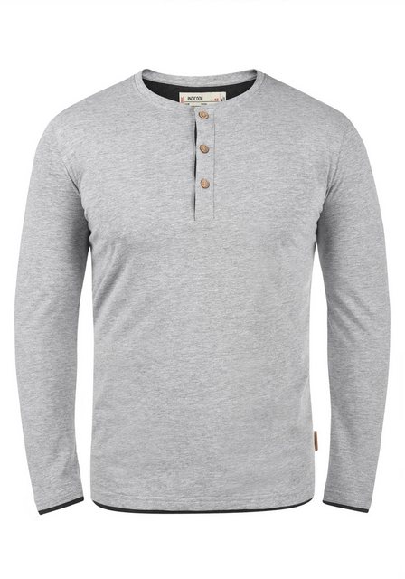 Indicode Rundhalsshirt IDGifford Longsleeve mit Knopfleiste günstig online kaufen