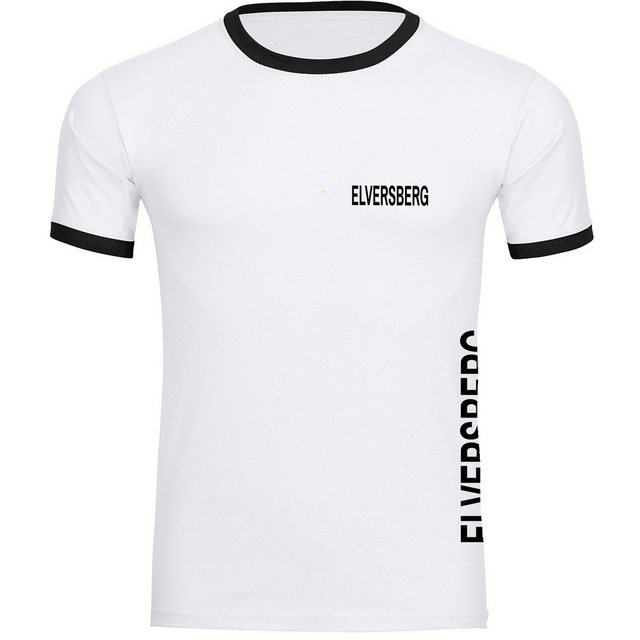 multifanshop T-Shirt Kontrast Elversberg - Brust & Seite - Männer günstig online kaufen