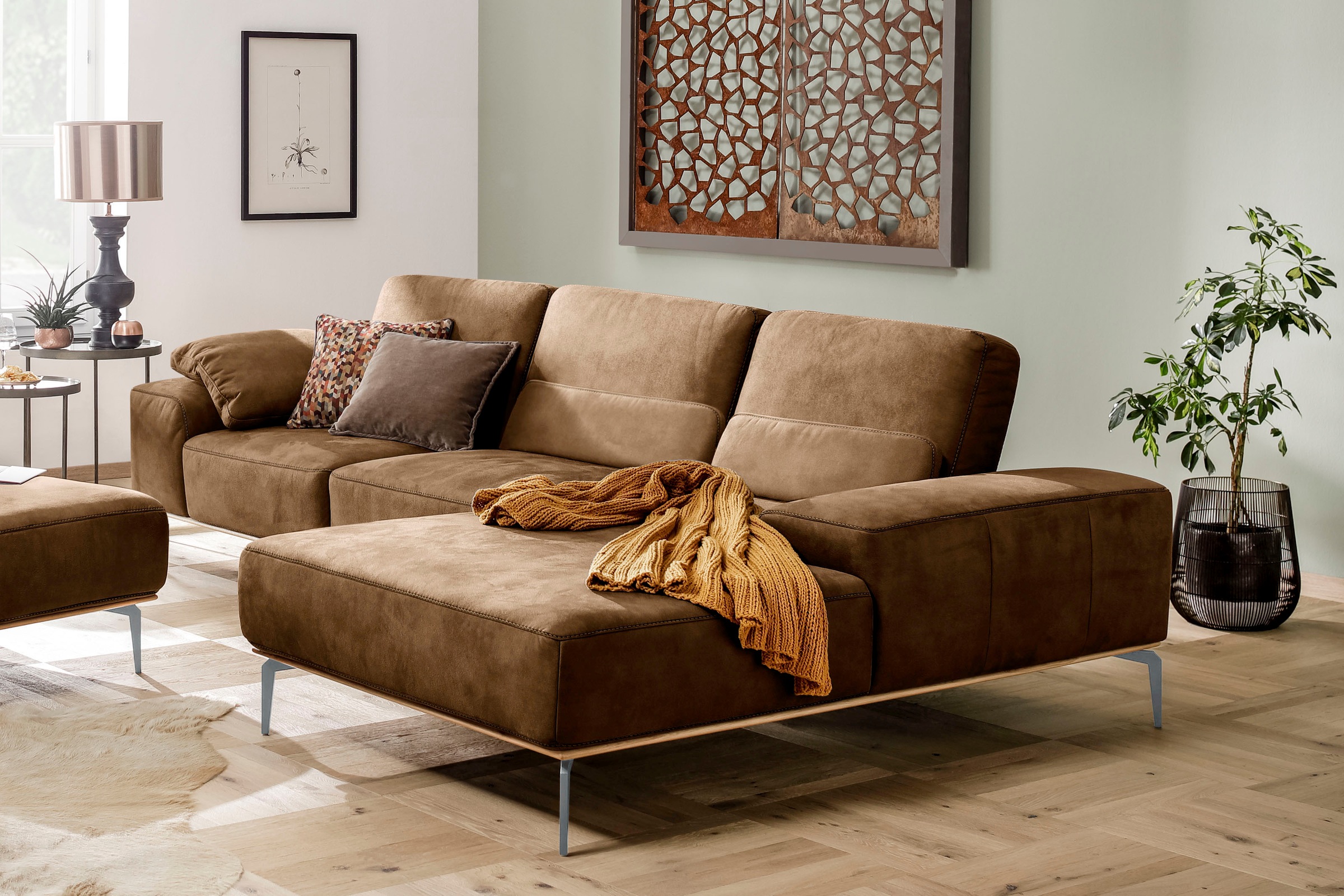 W.SCHILLIG Ecksofa "run, Designsofa mit tollem Sitzkomfort, bequem, L-Form" günstig online kaufen