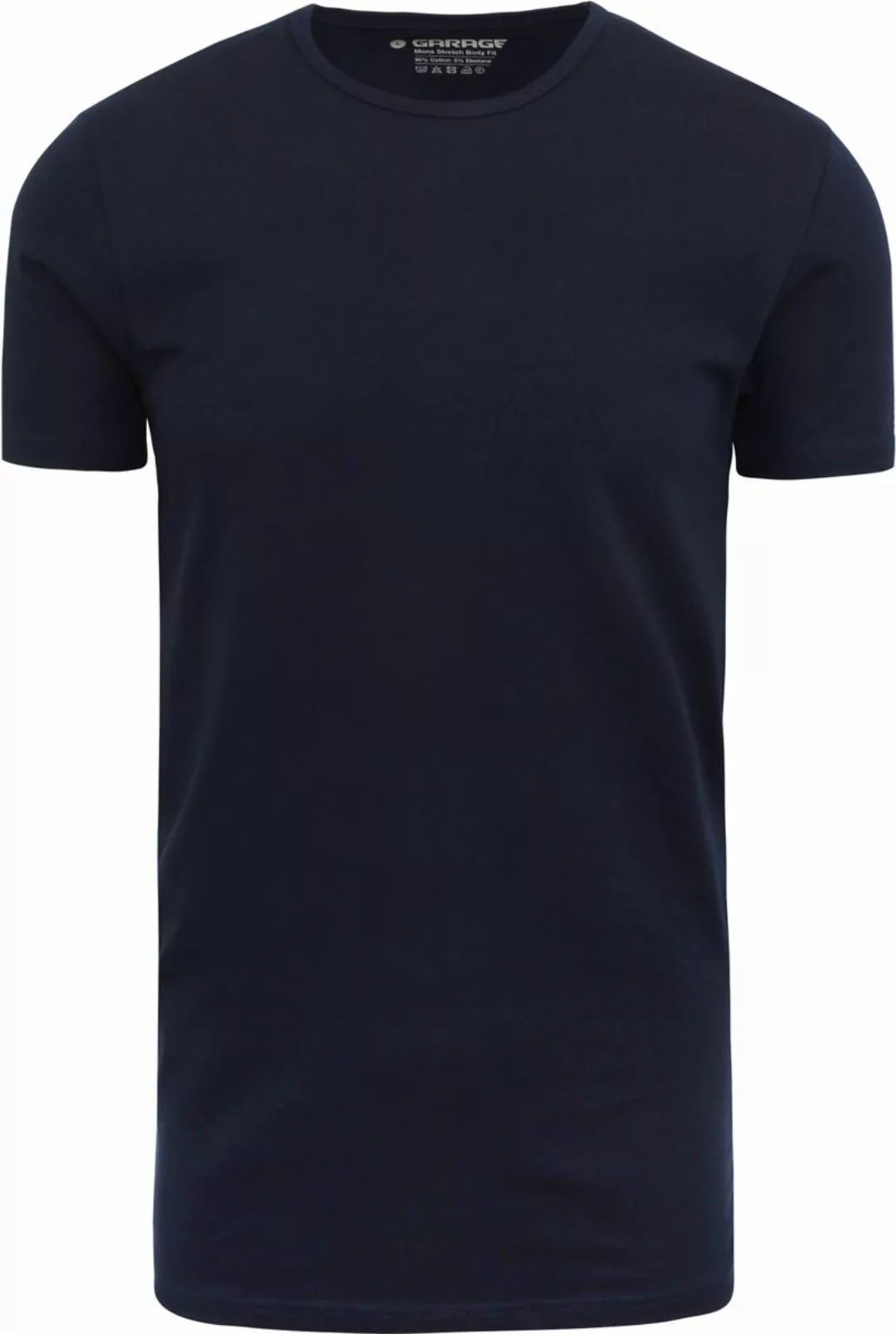 Garage Stretch Basic T-Shirt Navy Rundhals - Größe L günstig online kaufen