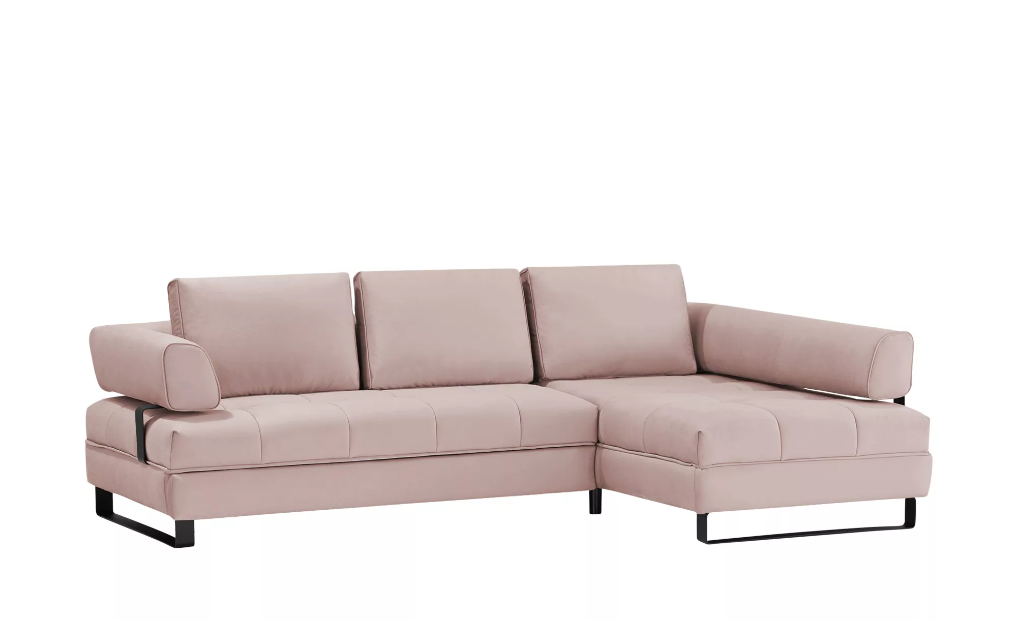 switch Ecksofa in Lederoptik Havana ¦ rosa/pink ¦ Maße (cm): B: 272 H: 89 T günstig online kaufen