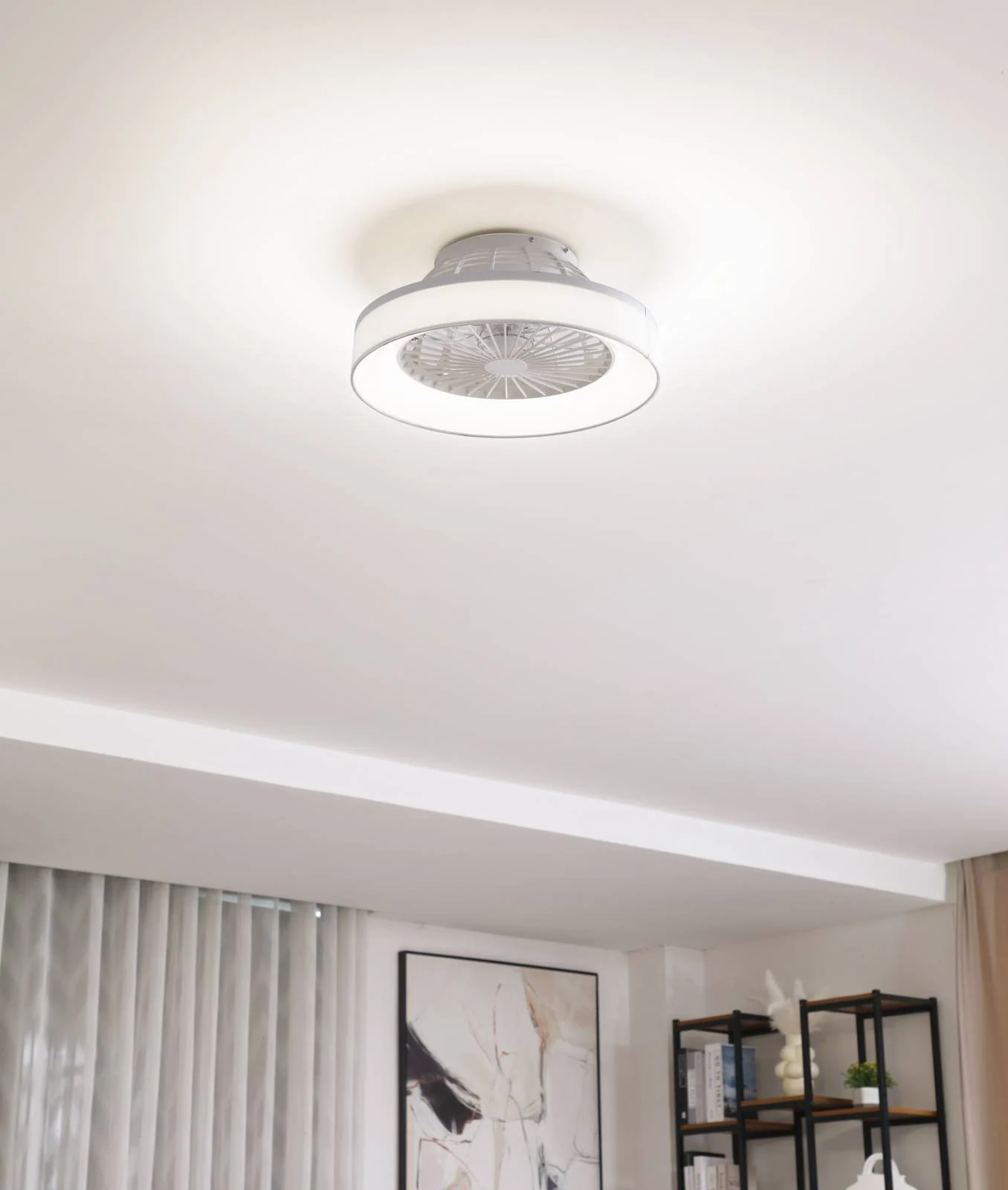 Lindby LED-Deckenventilator Mace, weiß, leise, Ø 47 cm günstig online kaufen