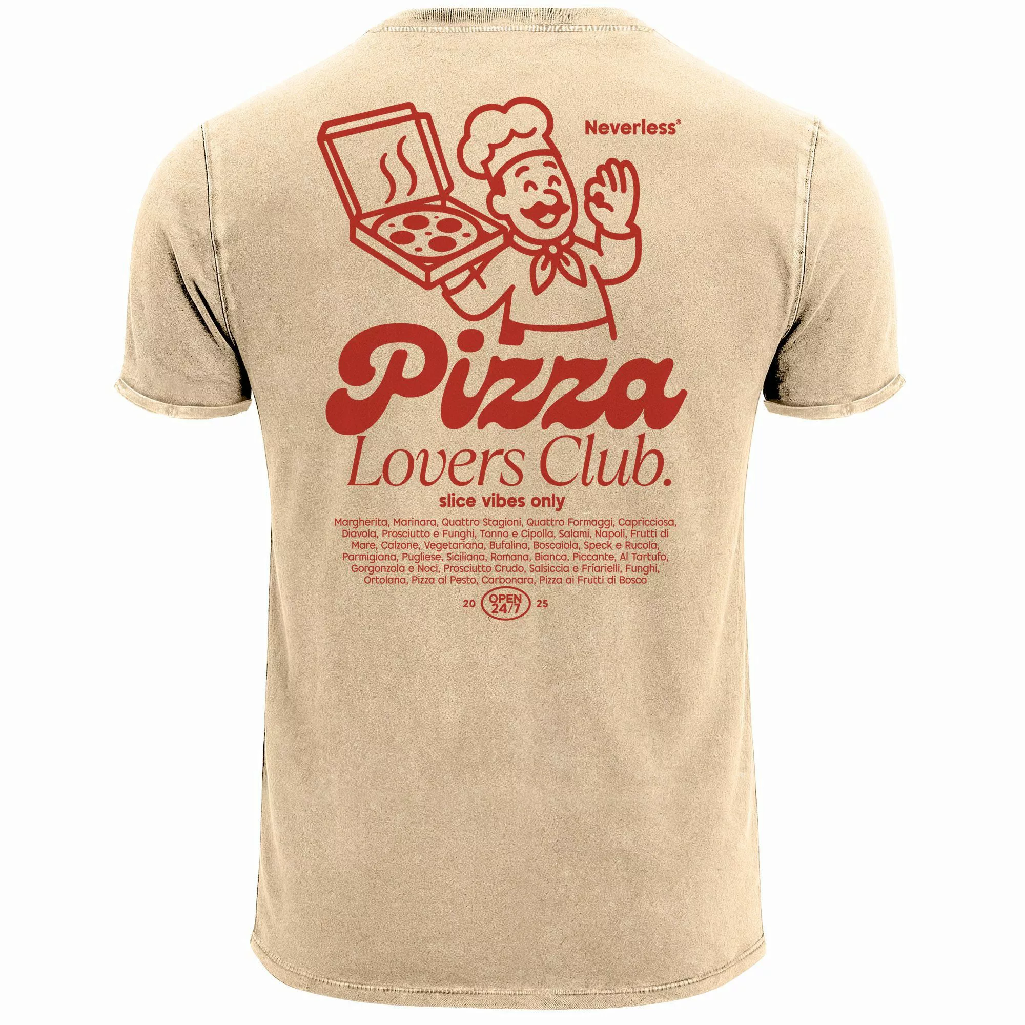 Neverless Print-Shirt Herren Vintage T-Shirt Backprint günstig online kaufen