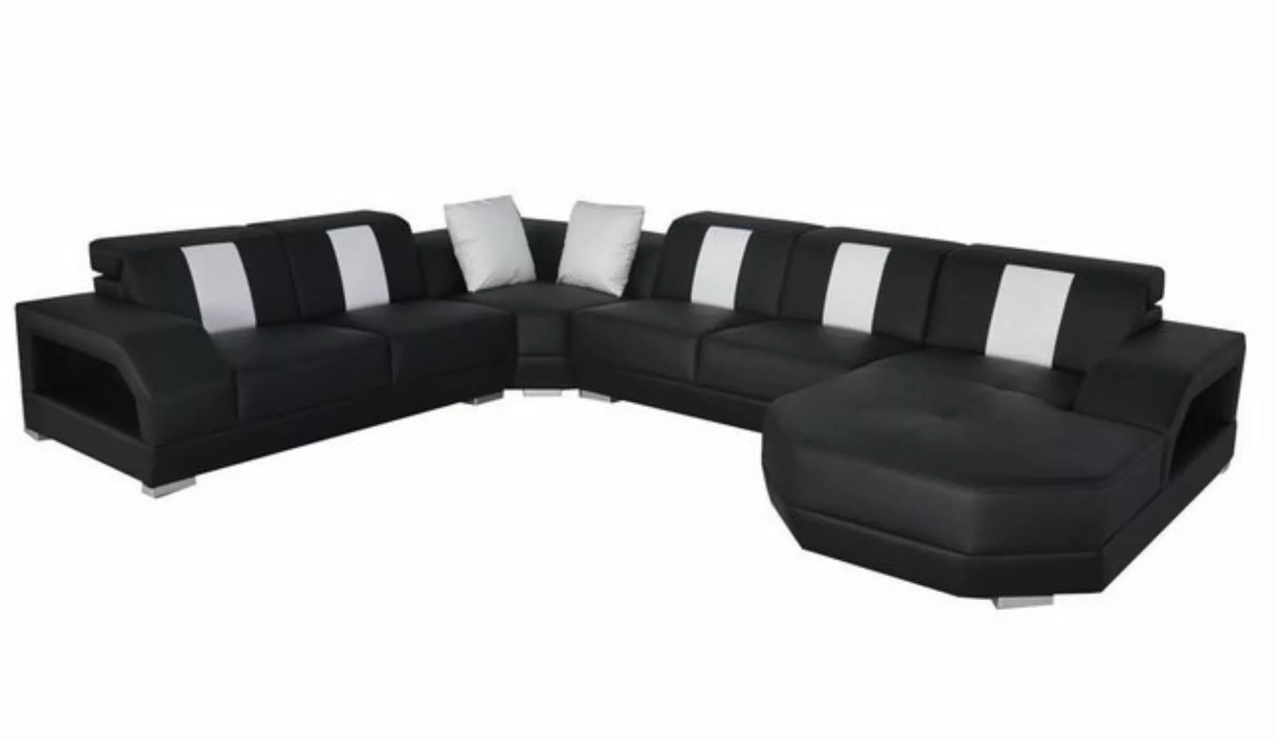 Xlmoebel Ecksofa Modernes U-förmiges Ledersofa mit Eckcouch, Wohnlandschaft günstig online kaufen