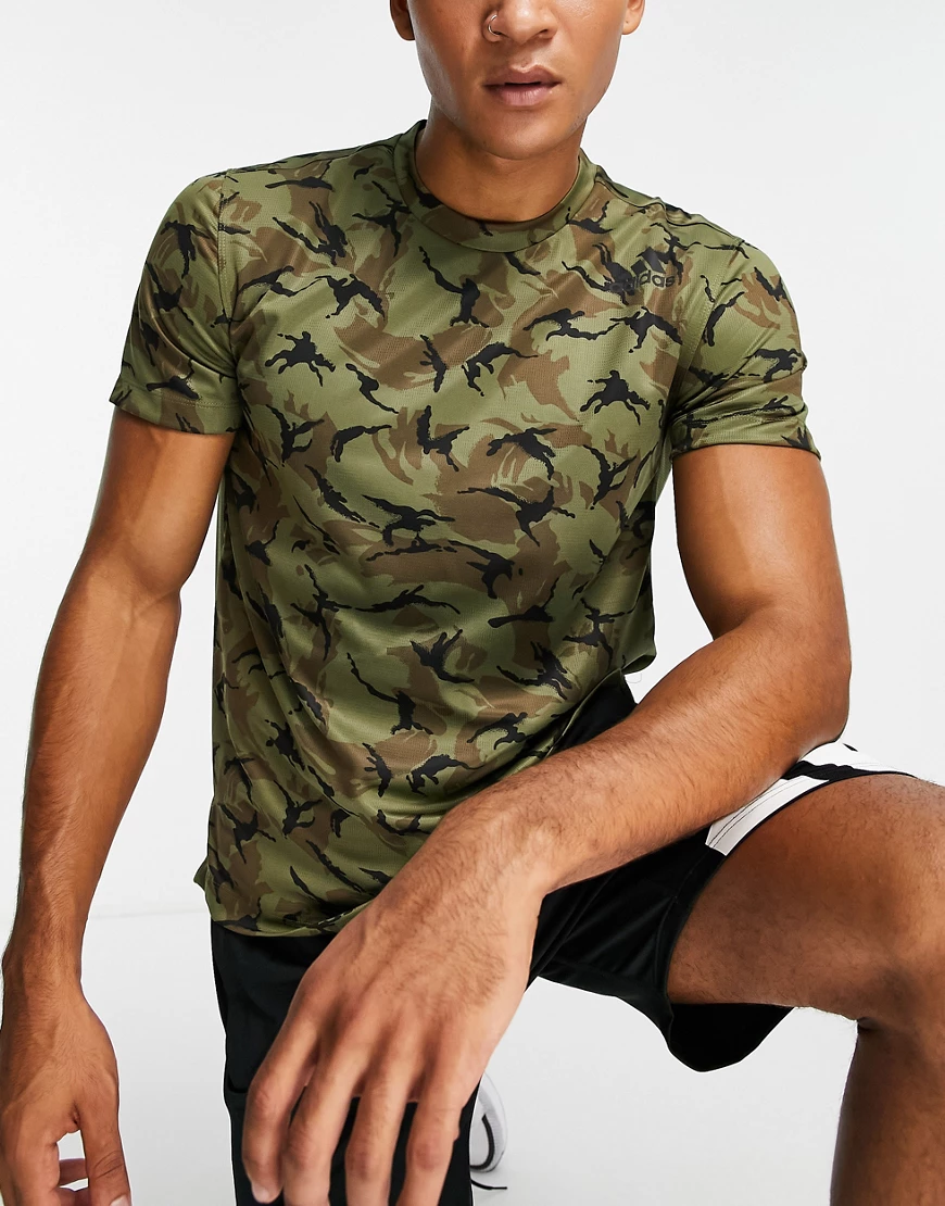 Adidas Camo Kurzarm T-shirt XS Focus Olive günstig online kaufen