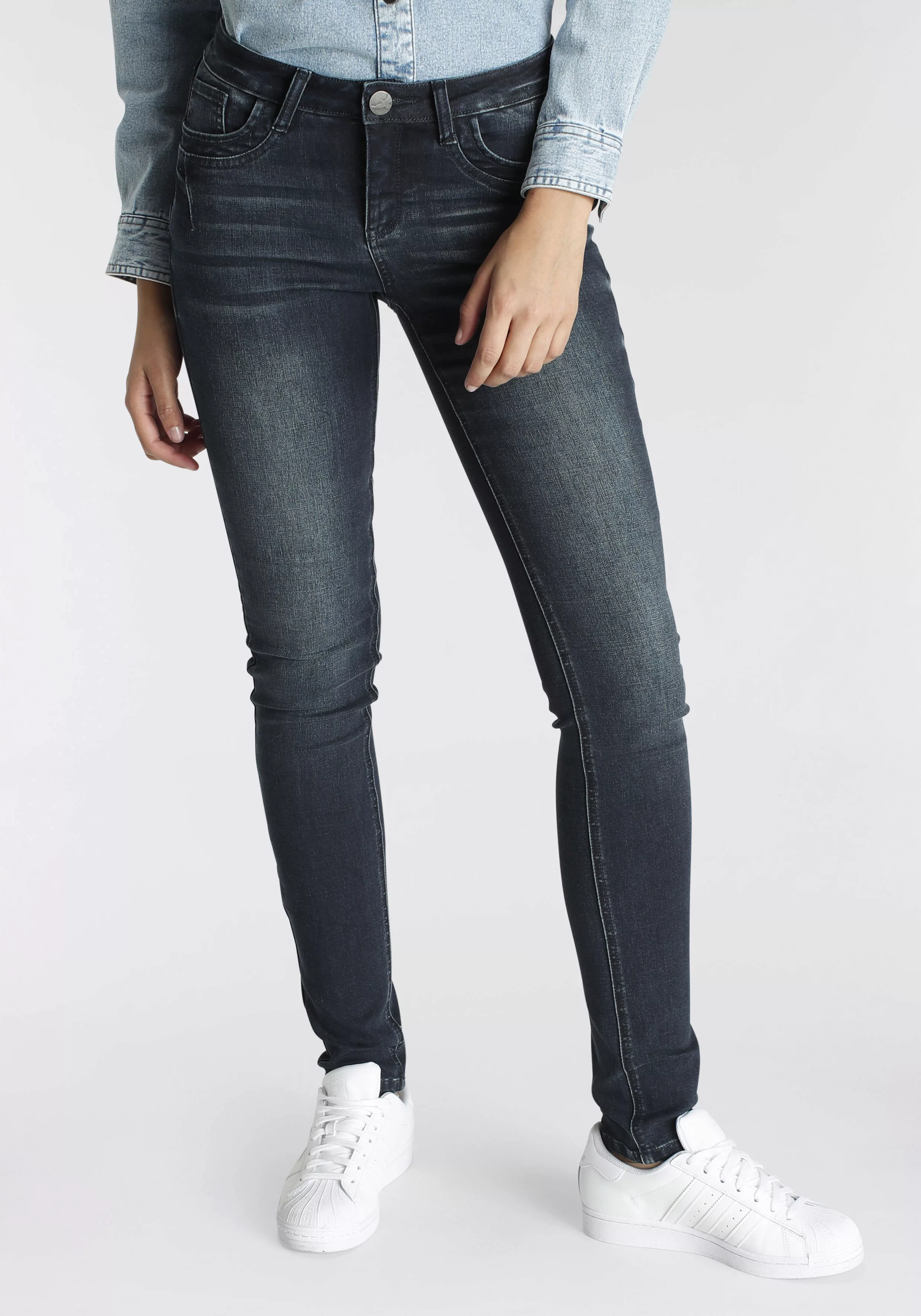 Arizona Skinny-fit-Jeans Normale Leibhöhe günstig online kaufen