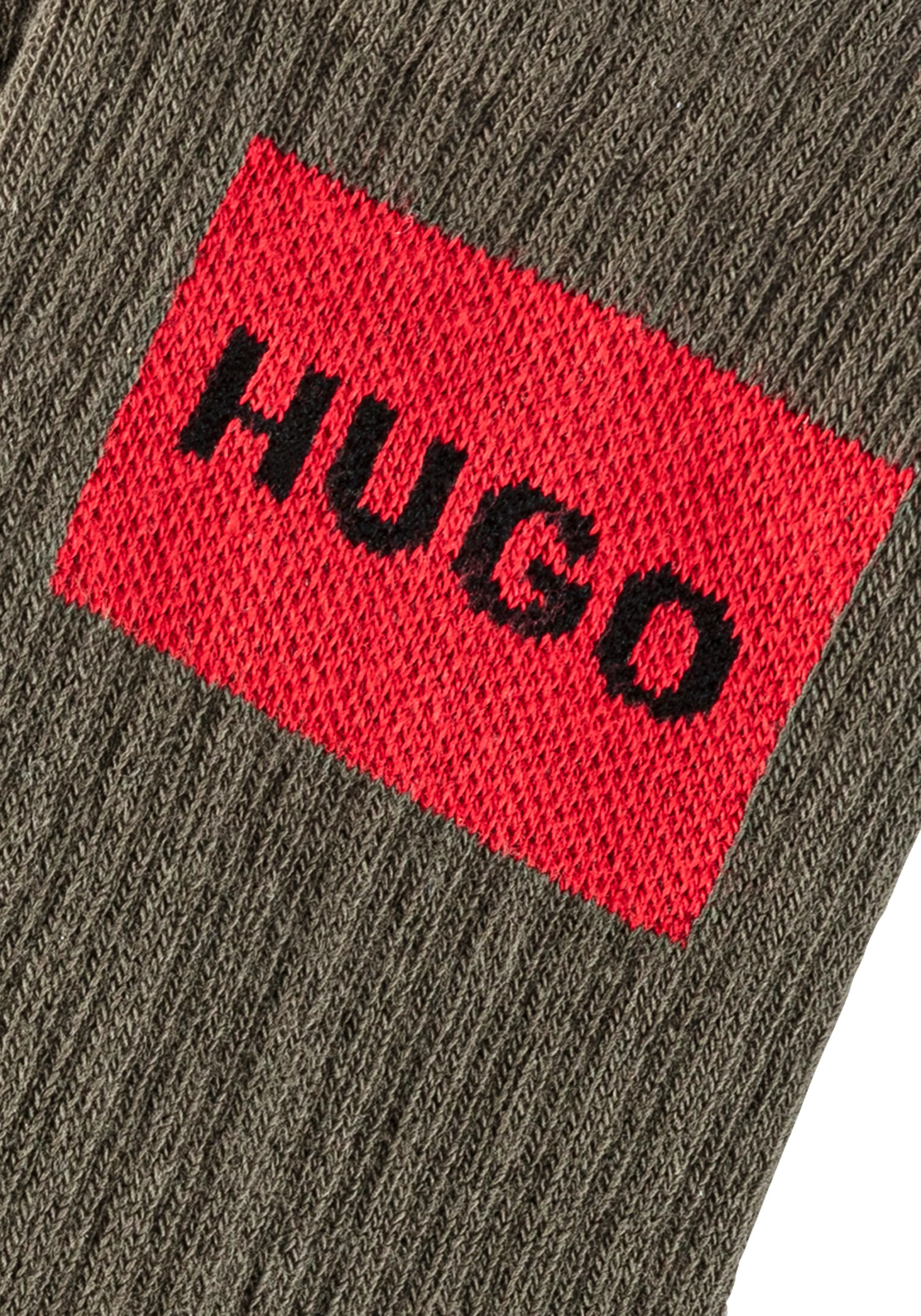 HUGO Underwear Socken "2P QS RIB LAB COL CC", (Packung, 2 Paar, 2er Pack), günstig online kaufen