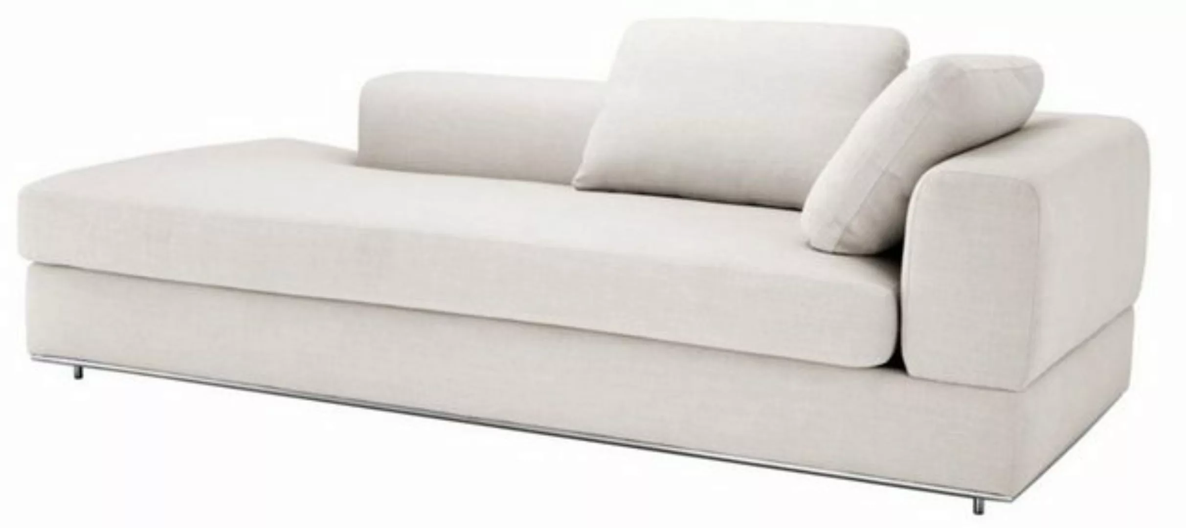 Casa Padrino Sofa Designer Sofa Naturfarbig Rechtsseitig 231 x 101 x H. 85 günstig online kaufen