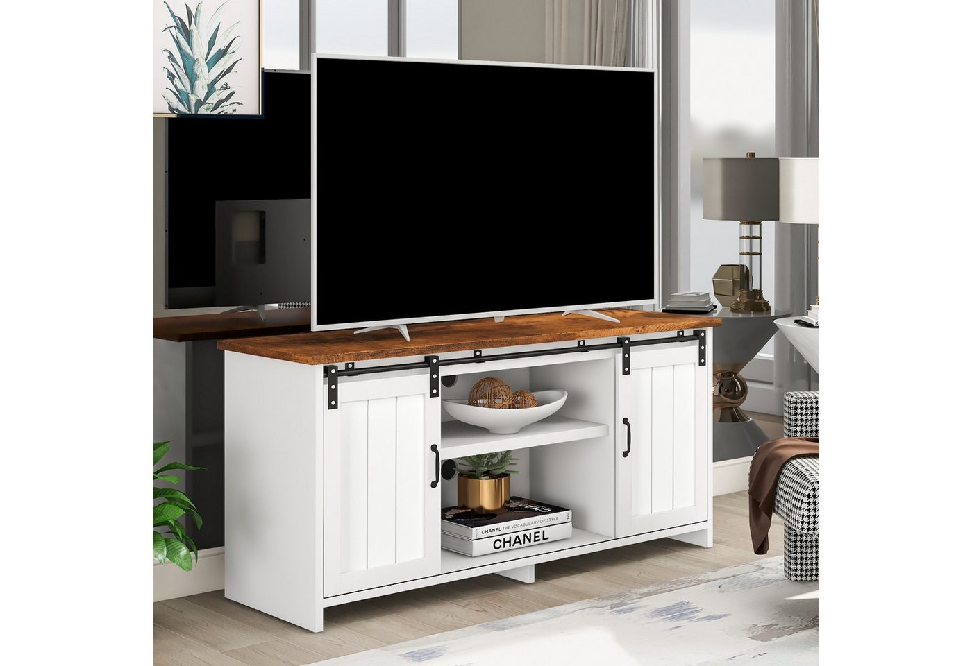 KLAM HOME TV-Schrank Fernsehschrank Sideboard Küchenschrank Beistellschrank günstig online kaufen