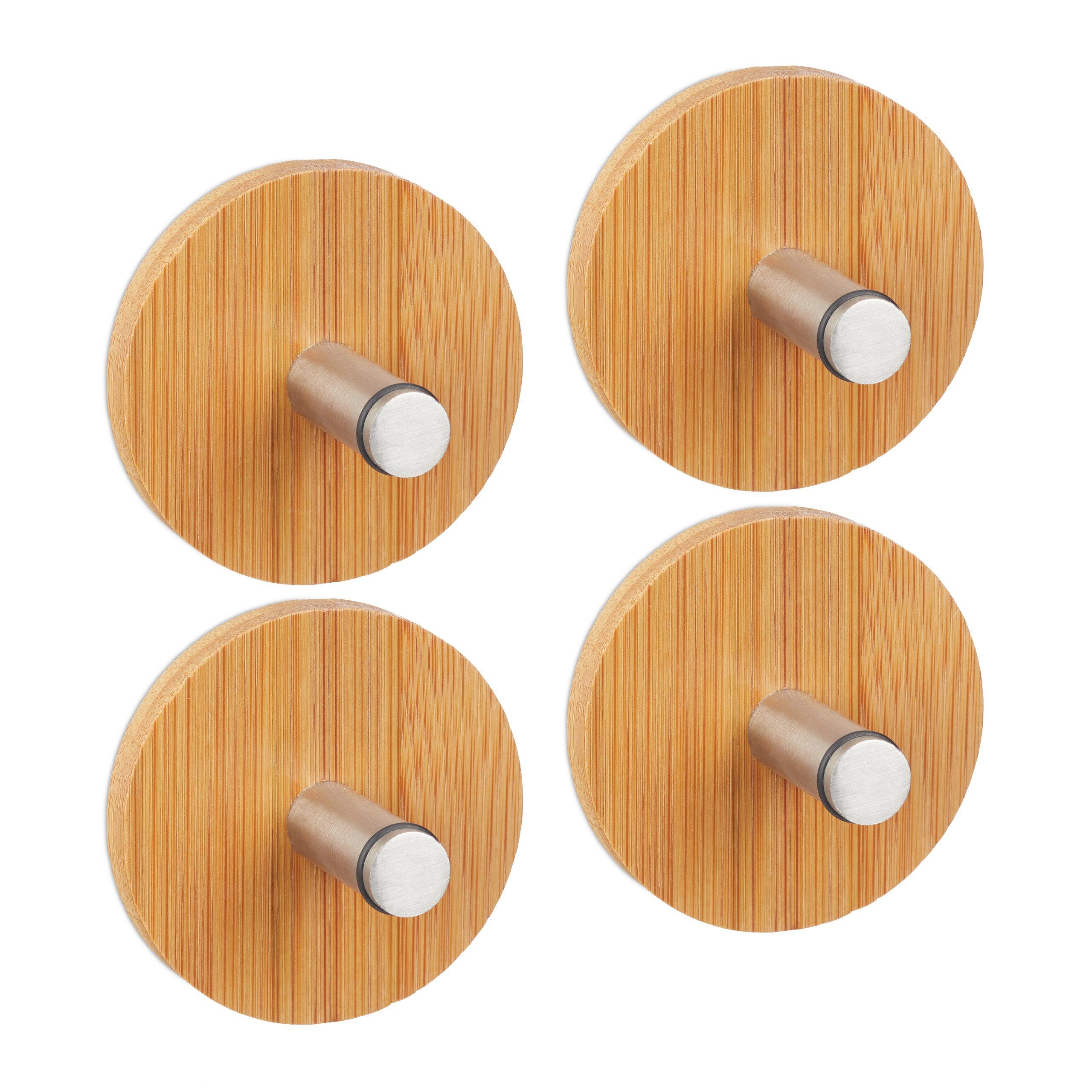relaxdays Kleiderhaken Handtuchhaken selbstklebend 4er Set günstig online kaufen